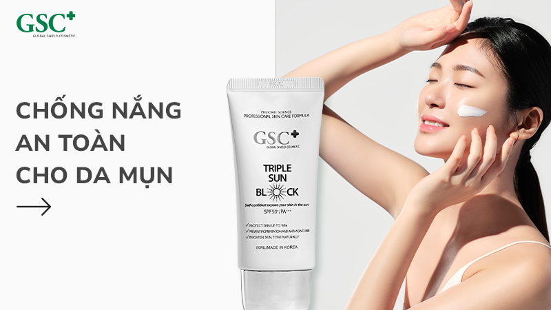 Chống nắng cho da mụn