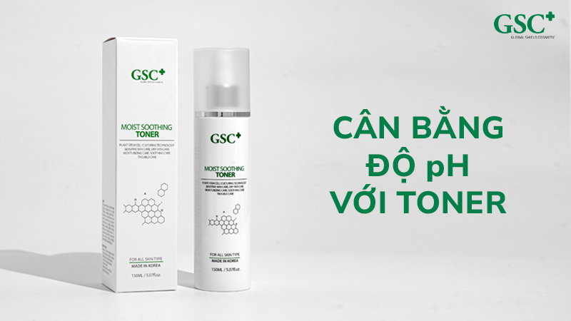 Cân bằng da với toner