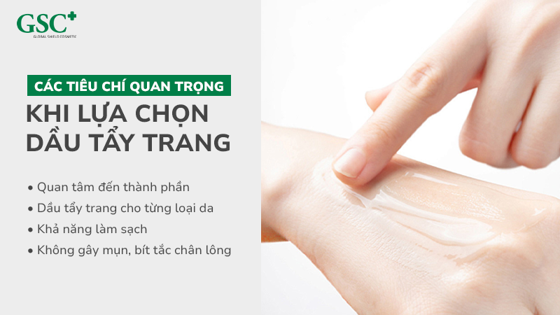 Đánh giá tiêu chí sử dụng dầu tẩy trang