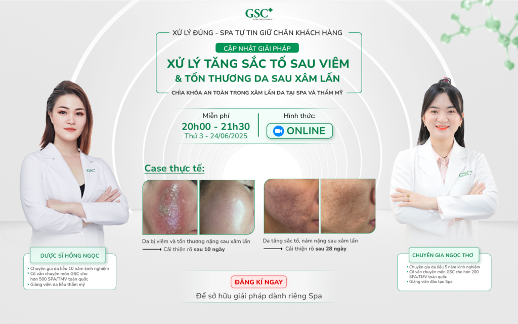 Workshop: Giải pháp tăng sắc tố sau viêm & tổn thương da Workshop: Giải pháp tăng sắc tố sau viêm & tổn thương da