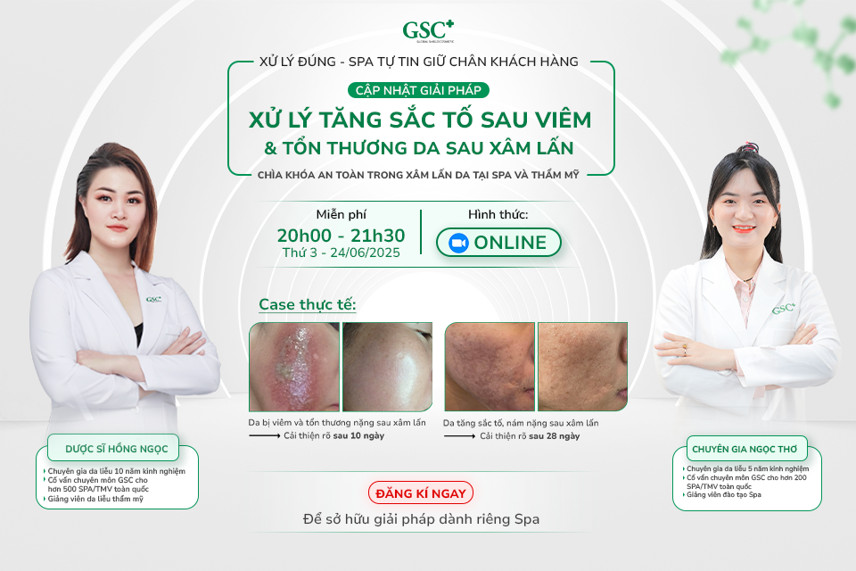 Workshop: Giải pháp tăng sắc tố sau viêm và tổn thương da