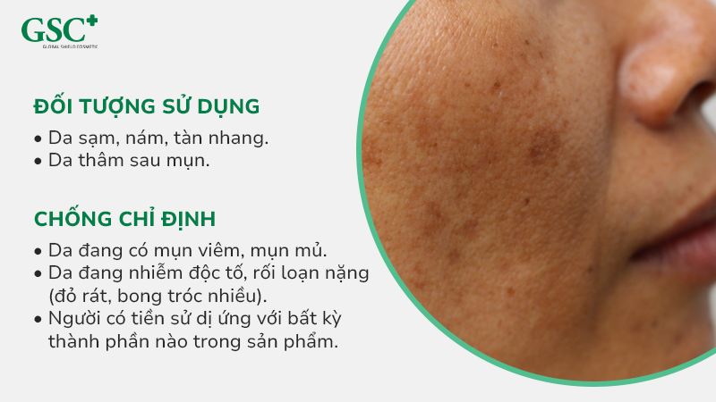 Đối tượng sử dụng GSC Giga White Serum